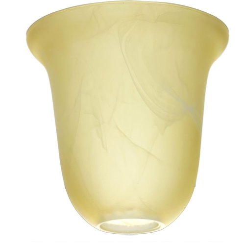 LIGHTACCENTS Alabaster Glass Pendant Light Shade - Farmhouse Style Chandelier Shades, 6"x6", Socket Nut Compatible - Upgrade Pendants, Wall Vanities, Lamps - Pendant Lamp Shade Replacement (1-Pack)