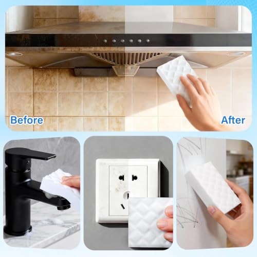 30 Pack 2X Density Magic Cleaning Sponges - Multi-Functional Erasers