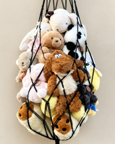 CHYODECOR Macrame Stuffed Animal Storage Net - Large 60-inch Hanging Organizer