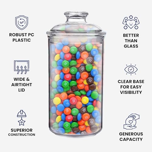 Acrylic Airtight Candy Jar - 34oz/1L Cookie Jar by JOEY'Z