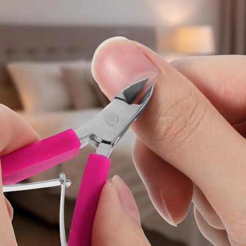 Tucnoeu Cuticle Trimmer, Stainless Steel Nail Clipper with Silicone Handle