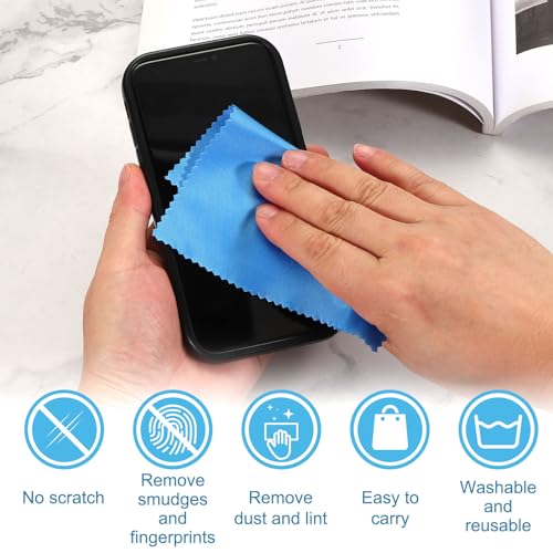 PATIKIL Pink Microfiber Cleaning Cloths - 50 Pack for Eyeglasses & Screens