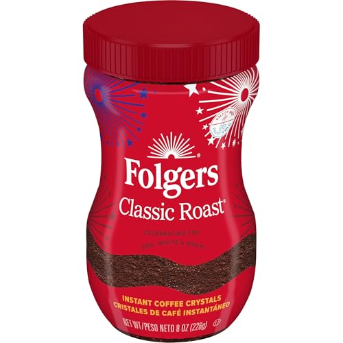 Folgers Classic Roast Instant Coffee, 8oz Limited Edition Jar