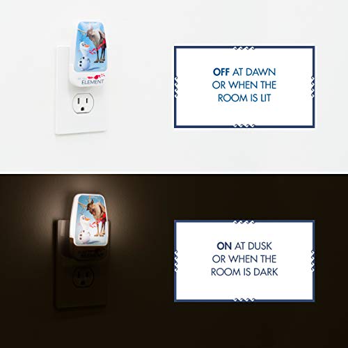 Disney Frozen 2 LED Night Light - Olaf & Sven, Blue/White, Plug-in