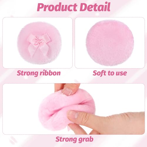 Large Fluffy Powder Puff Set Soft Washable Body and Face Puffs