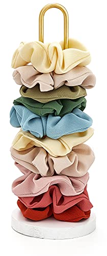 Mkono Gold Scrunchie Holder Stand - Stylish Hair Tie Organizer