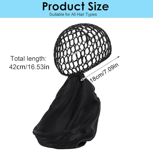 2-in-1 Reversible Wrap Cap and Hair Net Scarf for Silk Press
