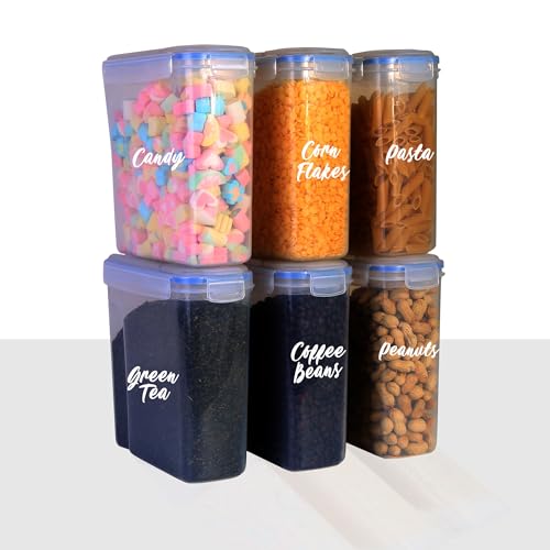 White Cursive Pantry Labels Stickers Set - 243 Food Container Labels
