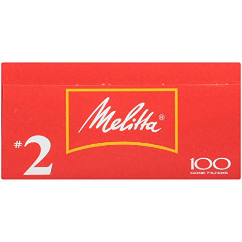 Melitta #2 Cone Coffee Filters, 100 Count - Chlorine Free & Compostable