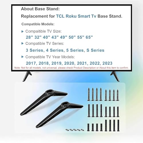 TCL Smart TV Stand Base for 28" to 65" TVs - Easy Install