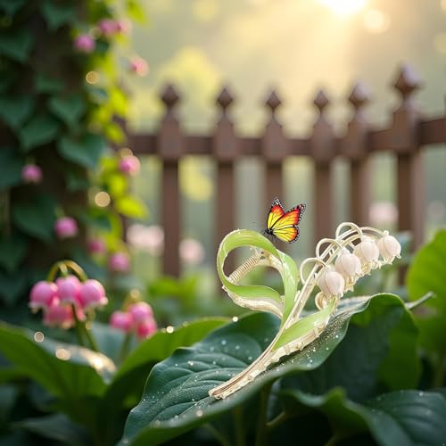 Pink Lily of the Valley Metal Hair Claw Clip for Thick & Thin Hair
