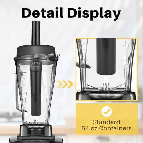Vitamix Tamper Tool for 64oz Containers - Compatible with 5000, 5200, 6300, 760