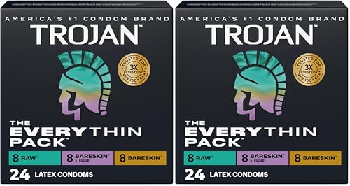Trojan BareSkin Everythin Variety Pack Lubricated Latex Condoms - 48 Count