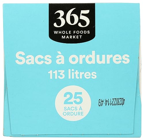 365 by Whole Foods Market Flextra Strength Trash Bags, 30 Gallon, 25 Count