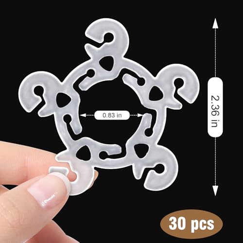 30Pcs White Balloon Clips for Decorating Arches & Displays