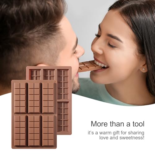 Silicone Chocolate Bar Mold - Reusable Food-Grade Mold, 10x6.5 inches