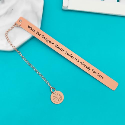 Dungeon Master Engraved Stainless Steel Bookmark DND Gift for RPG Fans