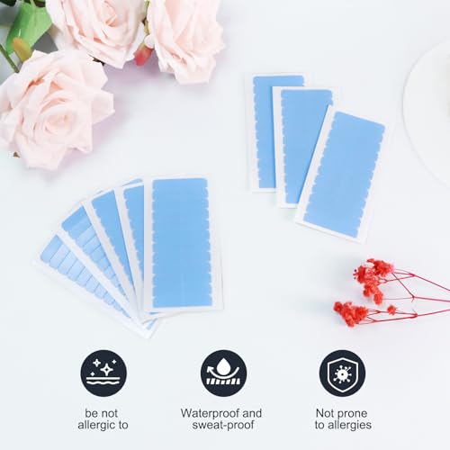 Hair Extension Tape 120 Pieces Double Sided Replacement Tabs Blue