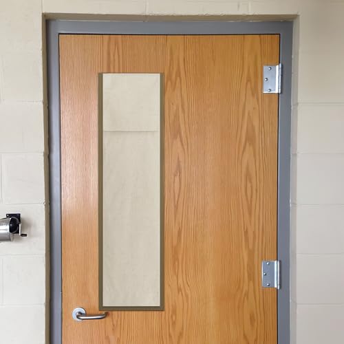 NICETOWN 10"x30" Blackout Door Window Curtain - No-Drill Adhesive