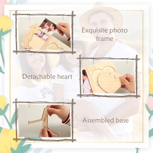 Heart-Shaped Godparents Proposal Picture Frame - 8.4x5.4 Inches