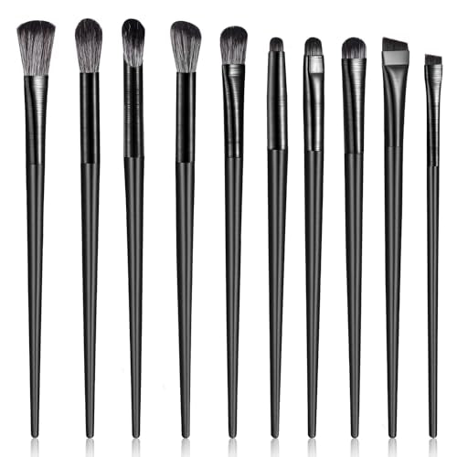 Eyeshadow Brush Set 10Pcs Synthetic Fiber Makeup Brushes