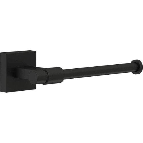 Franklin Brass Maxted (1-Pack) Toilet Paper Holder Matte Black Tissue Roll Holder for Bathroom Organization and Storage European Single Post Toilet Tissue Holder Wall Bathroom Accessories MAX51-FB