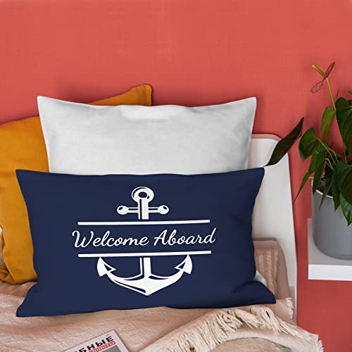 Burosev Nautical Boat Anchor Throw Pillow Cover | 12x20 Inch