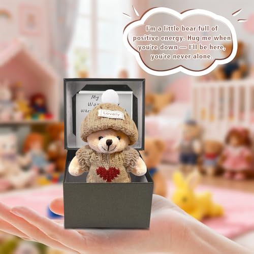 Mini Handcrafted Worry Bear Gift Set with Inspirational Card
