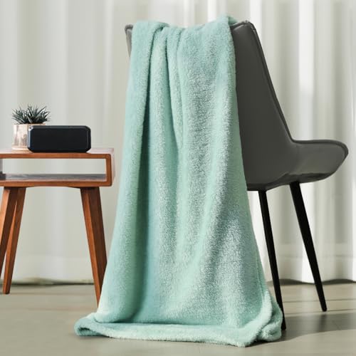 Felesha Fingal Aqua Plush Fleece Throw Blanket 50x60 Inches Cozy Couch Bed