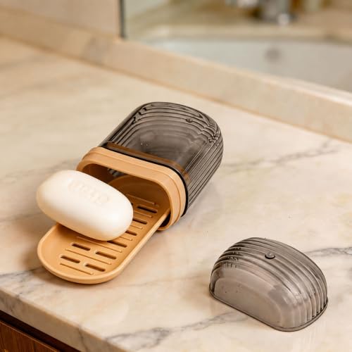 Karebeen Travel Soap Case 2 Pack - Leakproof Coffee Container
