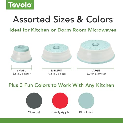 Tovolo Collapsible Microwave Plate Cover - 8 Inch Blue Haze