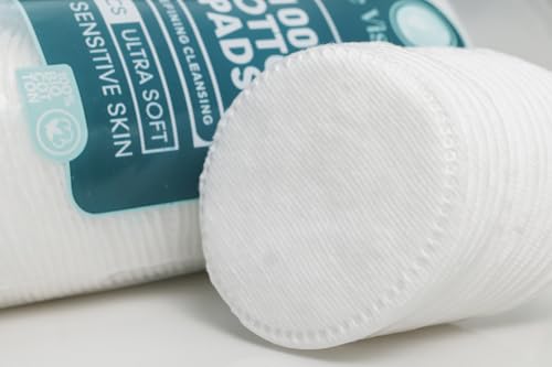 Le Visage Ultra-Soft 100% Cotton Rounds - 80 Pack Hypoallergenic Face Pads