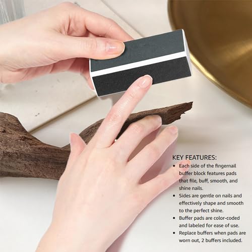 SKYPIA Nail File and 4-Way Buffer Block Set - Professional Manicure Kit