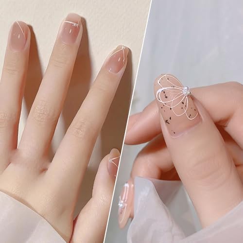 Gyraolvant White Spider Nail Liner Gel Paint for Thin Lines Nail Art