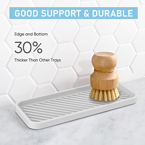 Silicone Sponge Holder Tray for Kitchen Sink - Non-Slip Organizer