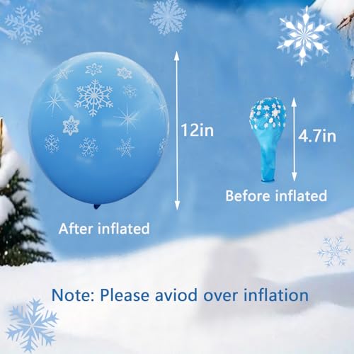 50PCS 12-Inch Clear Snowflake Balloons for Winter Parties