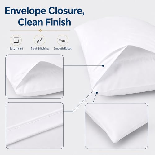 ZPECC Queen Size Pillow Case Set of 4 - Soft Microfiber Covers