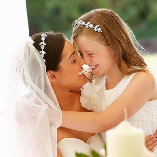 Jaciya Rhinestone Bridal Headband Silver Wedding Hair Accessory