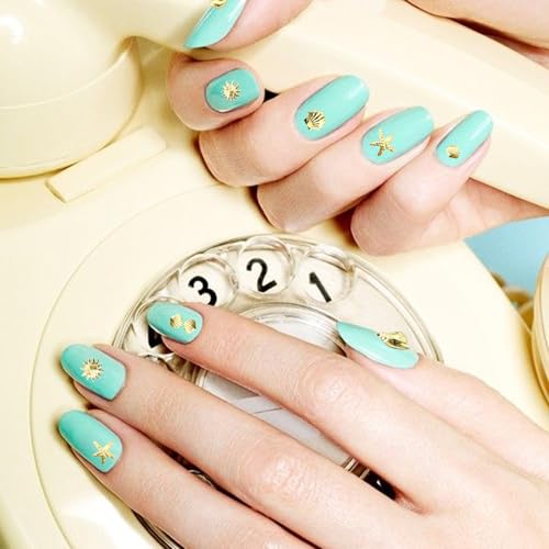 Ocean Nail Art Charms 3D Beach Seashell Starfish Alloy Jewelry Gold & Silver 2 Boxes