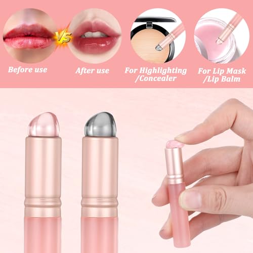 Silicone Lip and Concealer Makeup Brushes 2pcs Set by Hariendny