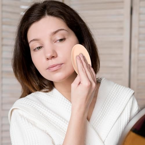 Tweruna Flat Makeup Sponge Oval Cushion Puffs for Foundation 5 Pack