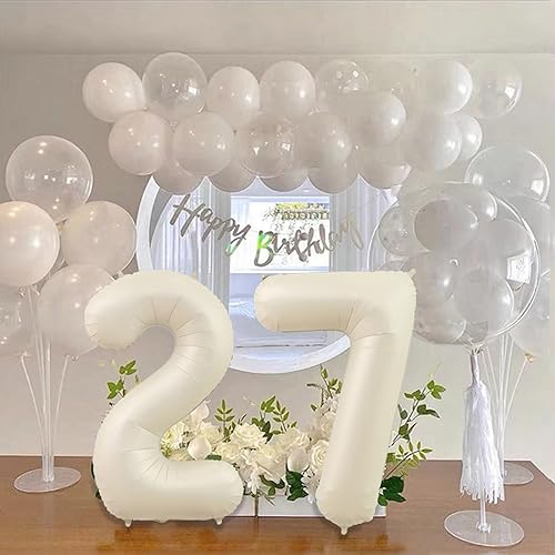 40 Inch Cream White Number 13 Foil Balloon for Birthday Party