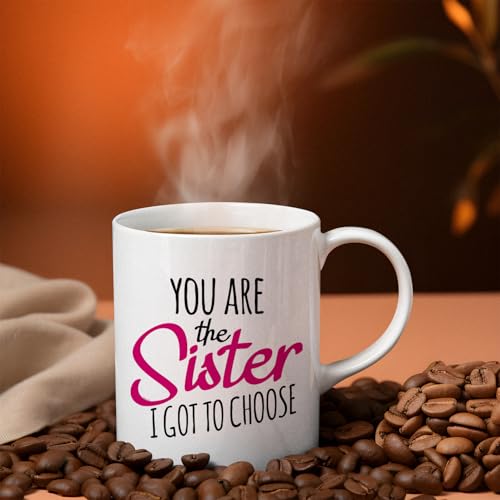 You Are The Sister I Got To Choose Ceramic Coffee Mug - White, 11oz Gift