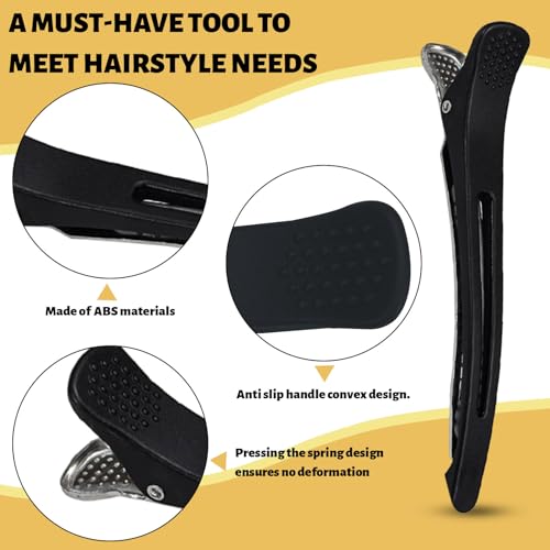 Bagentry No Crease Hair Styling Clips with Silicone Band - 6 Pack
