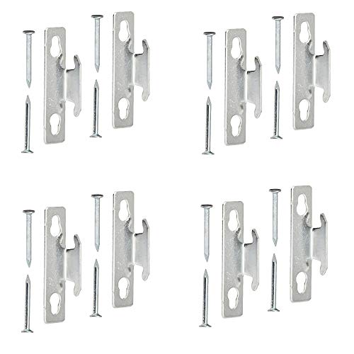 Kenney Chrome Curtain Rod Bracket - 4 Pack, Steel Construction
