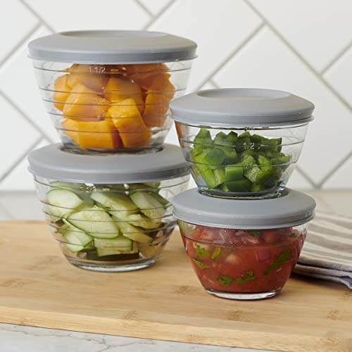 Anchor Hocking Glass 6 Piece 2 Cup 4-IN-1 PREP BOWLS