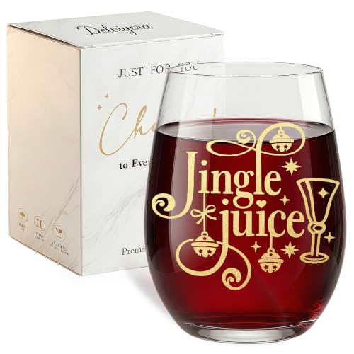 Funny Christmas Wine Glass 11 oz - Corks Are for Quitters Holiday Drinkware