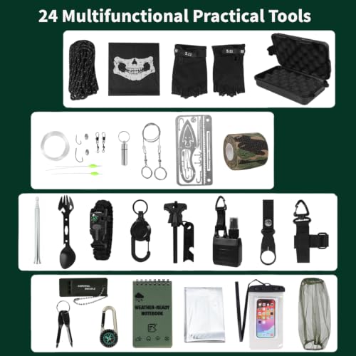 Survival Kit Advent Calendar for Men 2026 - Outdoor Emergency Gear Set