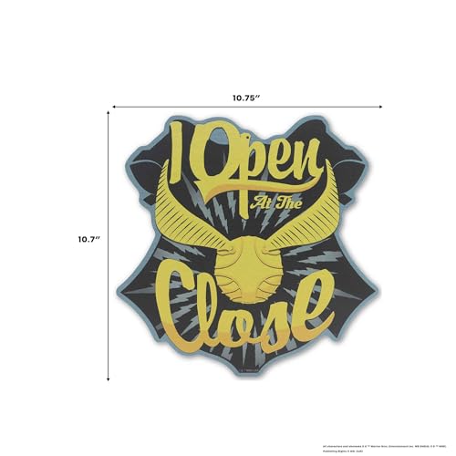 Harry Potter Golden Snitch Metal Wall Sign - I Open at the Close Decor