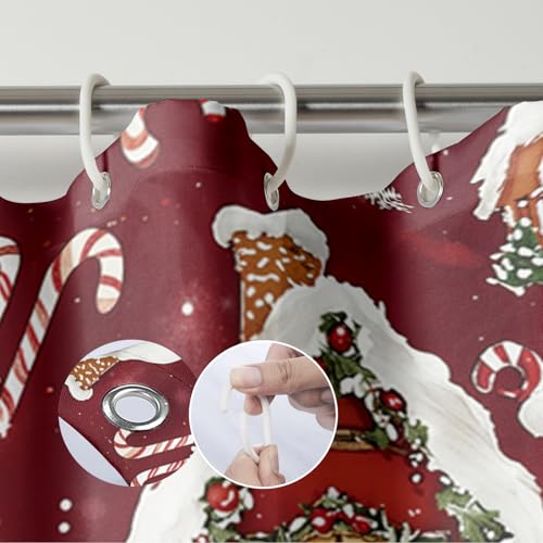 Gingerbread House Christmas Shower Curtain 72" x 72" with Hooks
